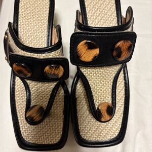 Stylish Black and Tan Women's Sandals